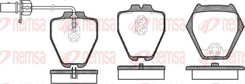 Remsa 0752.02 - Тормозные колодки, дисковые, комплект www.autospares.lv