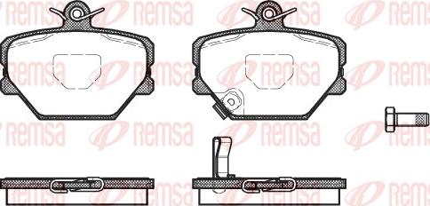 Remsa 0705.02 - Тормозные колодки, дисковые, комплект www.autospares.lv