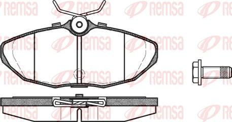 Remsa 0732.10 - Тормозные колодки, дисковые, комплект www.autospares.lv