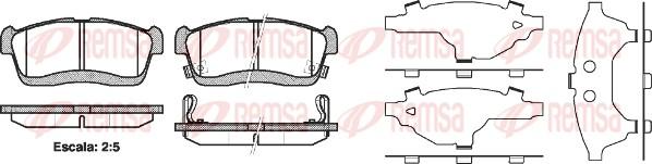 Remsa 0724.42 - Bremžu uzliku kompl., Disku bremzes autospares.lv