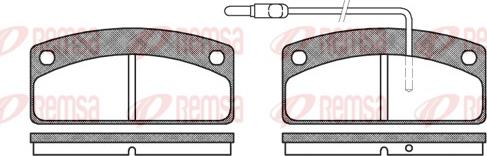 Remsa 0725.02 - Тормозные колодки, дисковые, комплект www.autospares.lv