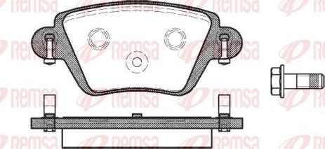 Remsa 0777.10 - Тормозные колодки, дисковые, комплект www.autospares.lv