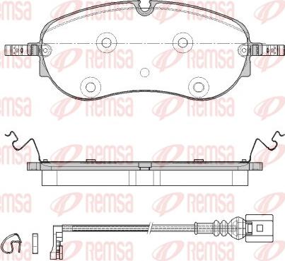 Remsa 1962.01 - Bremžu uzliku kompl., Disku bremzes www.autospares.lv