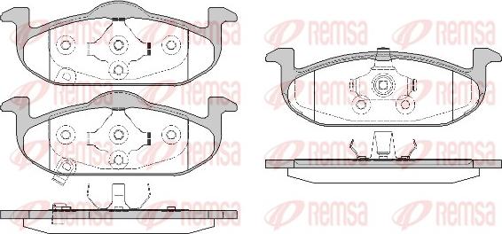 Remsa 1490.01 - Bremžu uzliku kompl., Disku bremzes www.autospares.lv