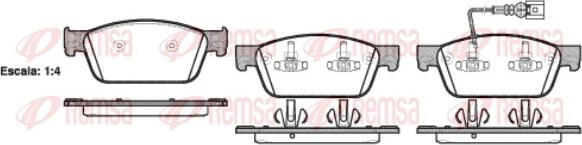 Remsa 1440.01 - Bremžu uzliku kompl., Disku bremzes www.autospares.lv