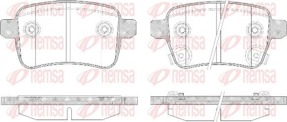 Remsa 1450.12 - Bremžu uzliku kompl., Disku bremzes www.autospares.lv