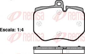 Remsa 1400.00 - Bremžu uzliku kompl., Disku bremzes autospares.lv