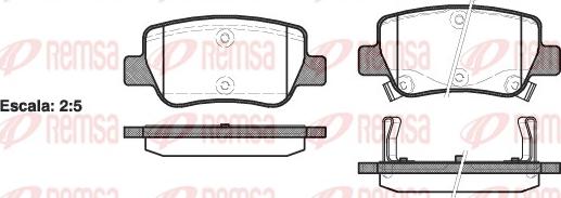 Remsa 1403.02 - Bremžu uzliku kompl., Disku bremzes www.autospares.lv