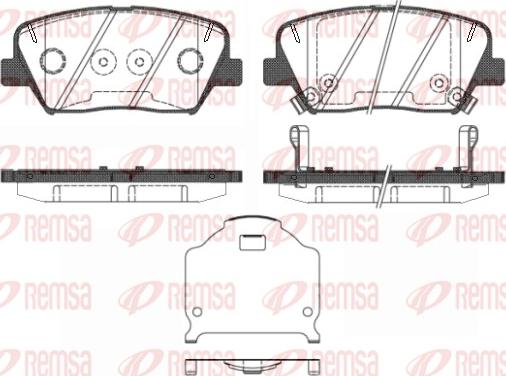 Remsa 1412.02 - Тормозные колодки, дисковые, комплект www.autospares.lv