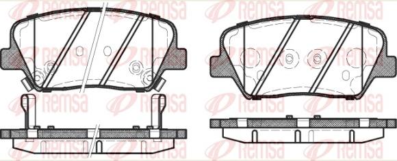 Remsa 1412.12 - Тормозные колодки, дисковые, комплект www.autospares.lv