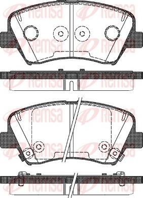 Remsa 1412.32 - Тормозные колодки, дисковые, комплект www.autospares.lv