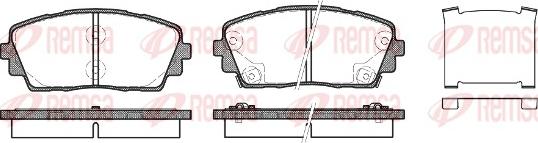 Remsa 1481.02 - Тормозные колодки, дисковые, комплект www.autospares.lv