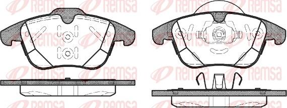 Remsa 1482.00 - Тормозные колодки, дисковые, комплект www.autospares.lv