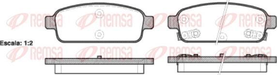 Remsa 1432.02 - Тормозные колодки, дисковые, комплект www.autospares.lv