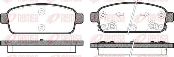 Remsa 1432.12 - Brake Pad Set, disc brake www.autospares.lv