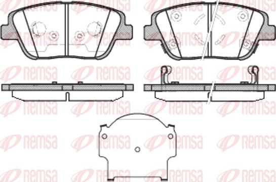 Remsa 1423.02 - Тормозные колодки, дисковые, комплект www.autospares.lv