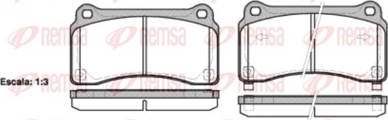 Remsa 1427.02 - Bremžu uzliku kompl., Disku bremzes www.autospares.lv