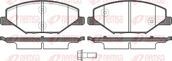 Remsa 1553.00 - Тормозные колодки, дисковые, комплект www.autospares.lv