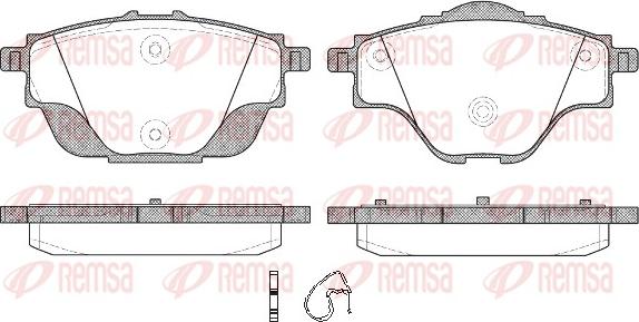 Remsa 1557.00 - Bremžu uzliku kompl., Disku bremzes www.autospares.lv