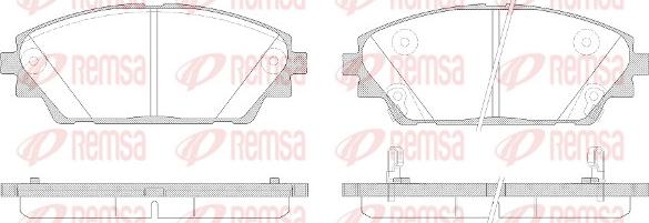 Remsa 1569.02 - Bremžu uzliku kompl., Disku bremzes autospares.lv