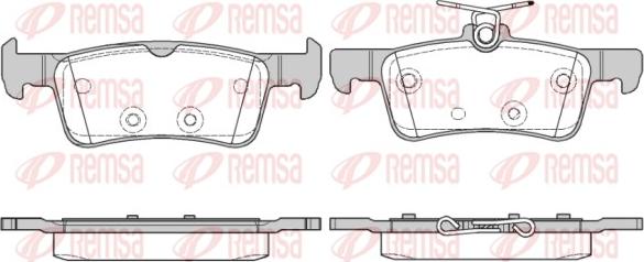 Remsa 1563.10 - Тормозные колодки, дисковые, комплект www.autospares.lv