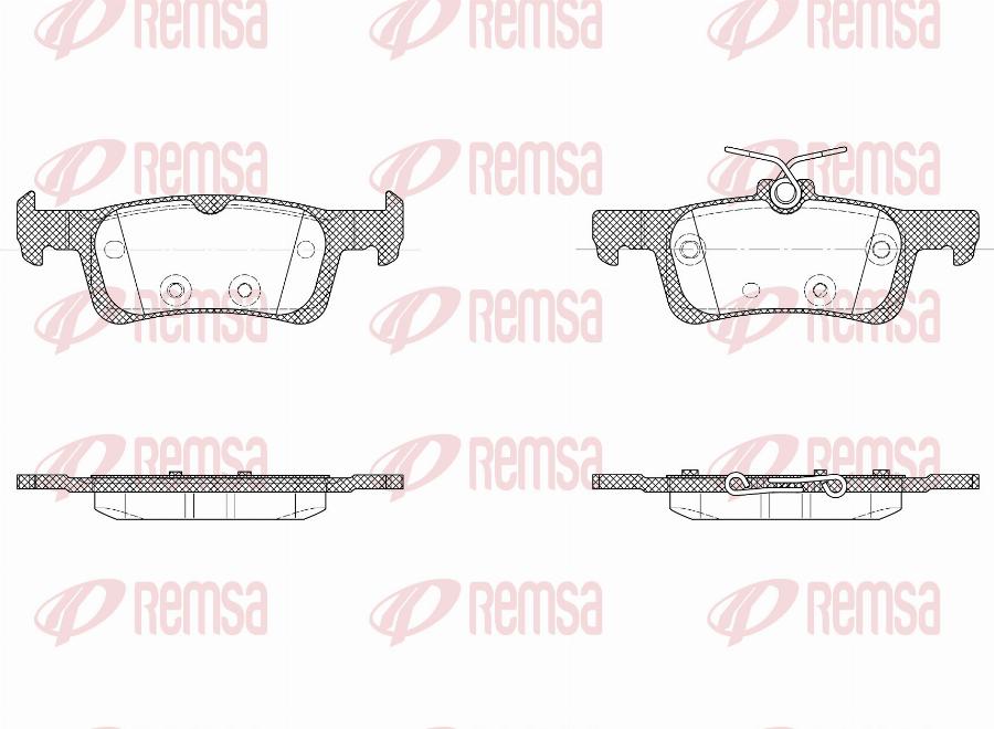 Remsa 1563.30 - Bremžu uzliku kompl., Disku bremzes www.autospares.lv