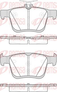 Remsa 1516.00 - Тормозные колодки, дисковые, комплект www.autospares.lv