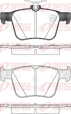 Remsa 1516.10 - Тормозные колодки, дисковые, комплект www.autospares.lv