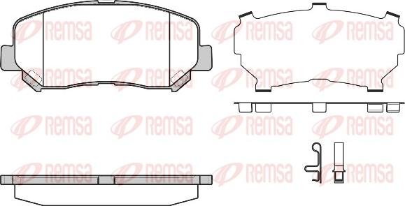 Remsa 1513.24 - Тормозные колодки, дисковые, комплект www.autospares.lv