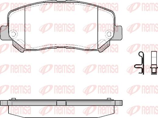 Remsa 1513.22 - Тормозные колодки, дисковые, комплект www.autospares.lv