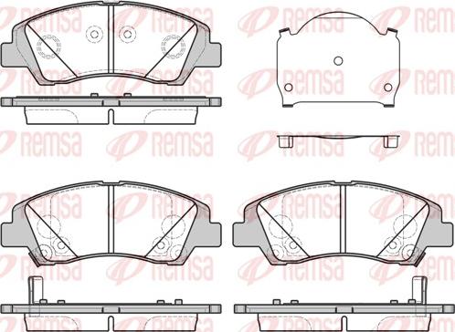 Remsa 1583.02 - Bremžu uzliku kompl., Disku bremzes www.autospares.lv