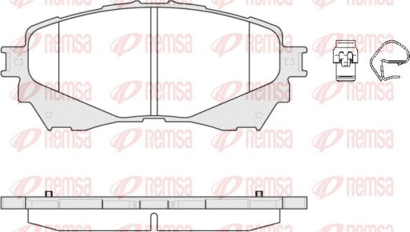 Remsa 1538.04 - Bremžu uzliku kompl., Disku bremzes www.autospares.lv