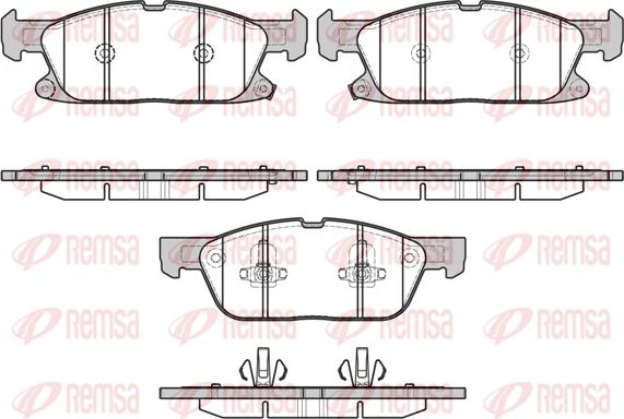 Remsa 1657.02 - Bremžu uzliku kompl., Disku bremzes www.autospares.lv