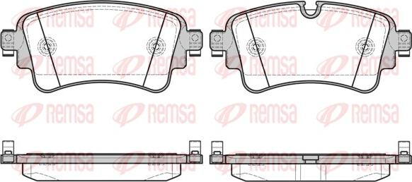 Remsa 1669.08 - Bremžu uzliku kompl., Disku bremzes www.autospares.lv