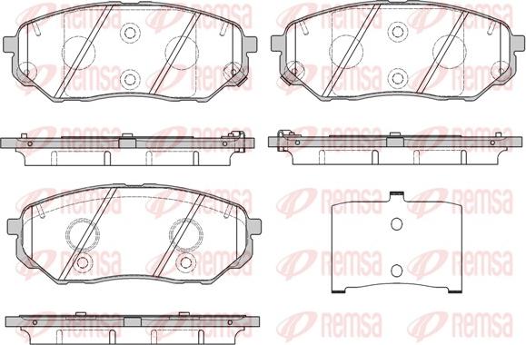 Remsa 1661.02 - Bremžu uzliku kompl., Disku bremzes www.autospares.lv