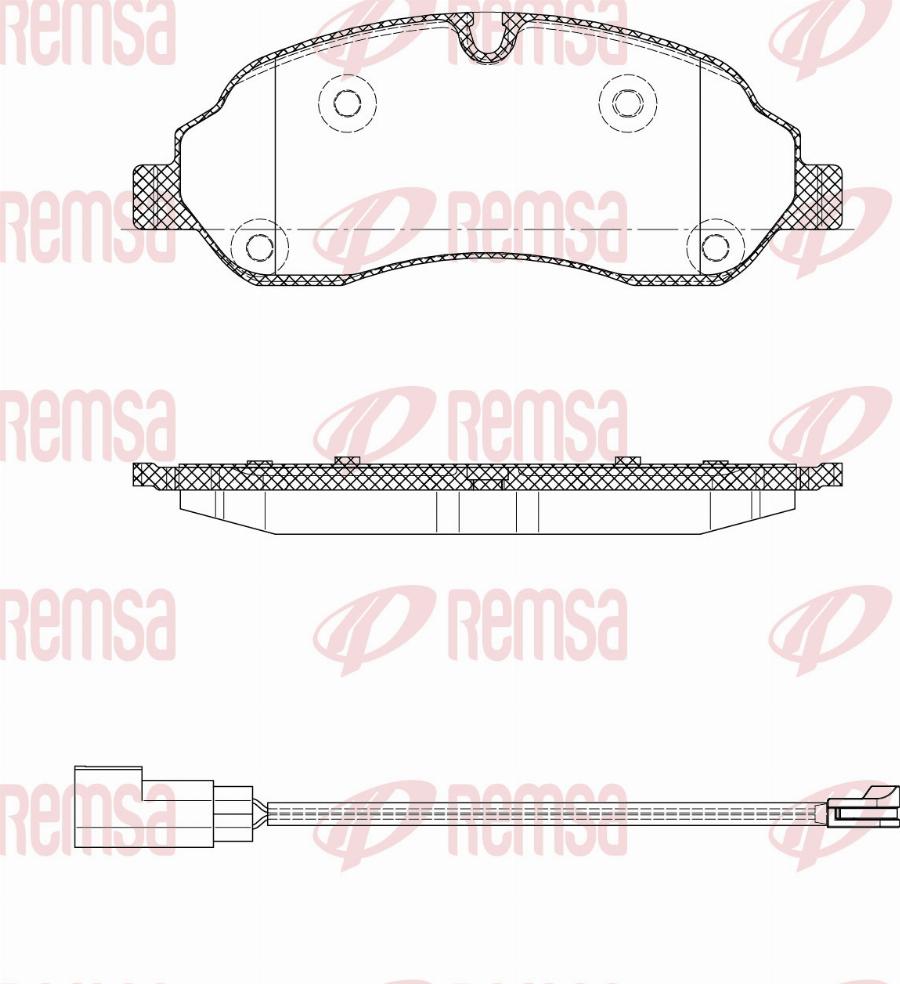 Remsa 1602.12 - Bremžu uzliku kompl., Disku bremzes www.autospares.lv