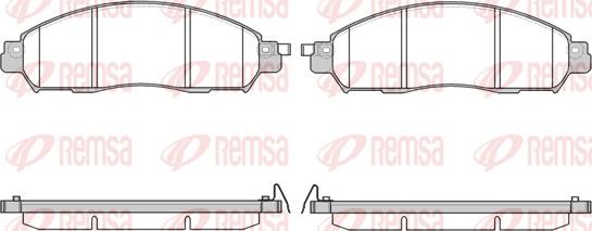 Remsa 1612.04 - Bremžu uzliku kompl., Disku bremzes www.autospares.lv