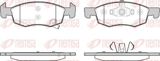 Remsa 1634.02 - Bremžu uzliku kompl., Disku bremzes www.autospares.lv