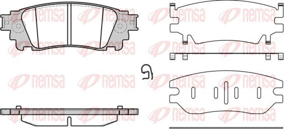 Remsa 1636.00 - Bremžu uzliku kompl., Disku bremzes www.autospares.lv