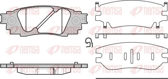 Remsa 1636.10 - Bremžu uzliku kompl., Disku bremzes www.autospares.lv