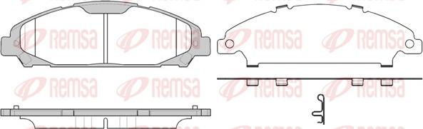 Remsa 1620.00 - Bremžu uzliku kompl., Disku bremzes www.autospares.lv