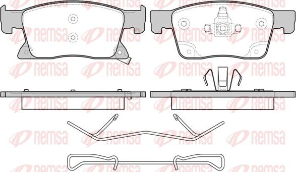 Remsa 1679.02 - Bremžu uzliku kompl., Disku bremzes www.autospares.lv