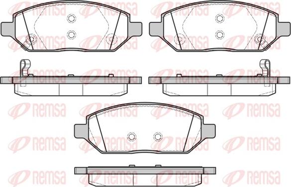 Remsa 1674.02 - Brake Pad Set, disc brake www.autospares.lv