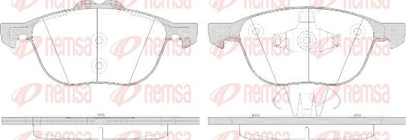 Remsa 1082.50 - Тормозные колодки, дисковые, комплект www.autospares.lv