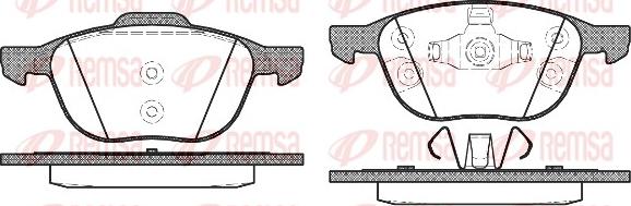 Remsa 1082.30 - Brake Pad Set, disc brake www.autospares.lv