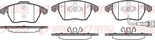 Remsa 1030.01 - Тормозные колодки, дисковые, комплект www.autospares.lv