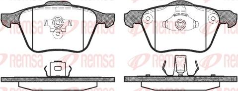 Remsa 1070.00 - Тормозные колодки, дисковые, комплект www.autospares.lv