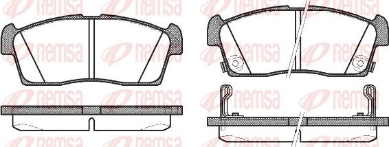 Remsa 1199.02 - Тормозные колодки, дисковые, комплект www.autospares.lv