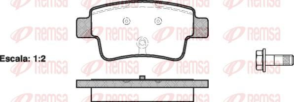 Remsa 1198.00 - Тормозные колодки, дисковые, комплект www.autospares.lv