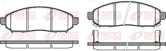 Remsa 1162.12 - Brake Pad Set, disc brake www.autospares.lv